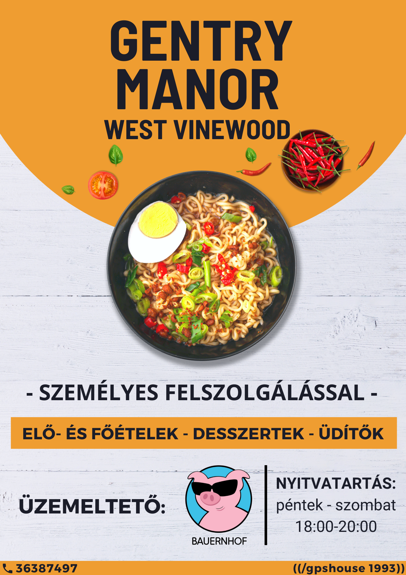 Gentry Manor Restaurant - Plakát